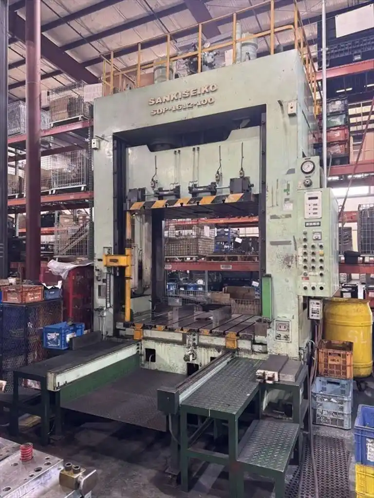 20-100 Ton, Sanki Seiko #SDP-1612-100, hydraulic die spottong press, 35.4" stroke, 55.1" DL, 1985 - Image 1