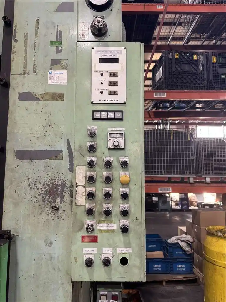 20-100 Ton, Sanki Seiko #SDP-1612-100, hydraulic die spottong press, 35.4" stroke, 55.1" DL, 1985 - Image 4