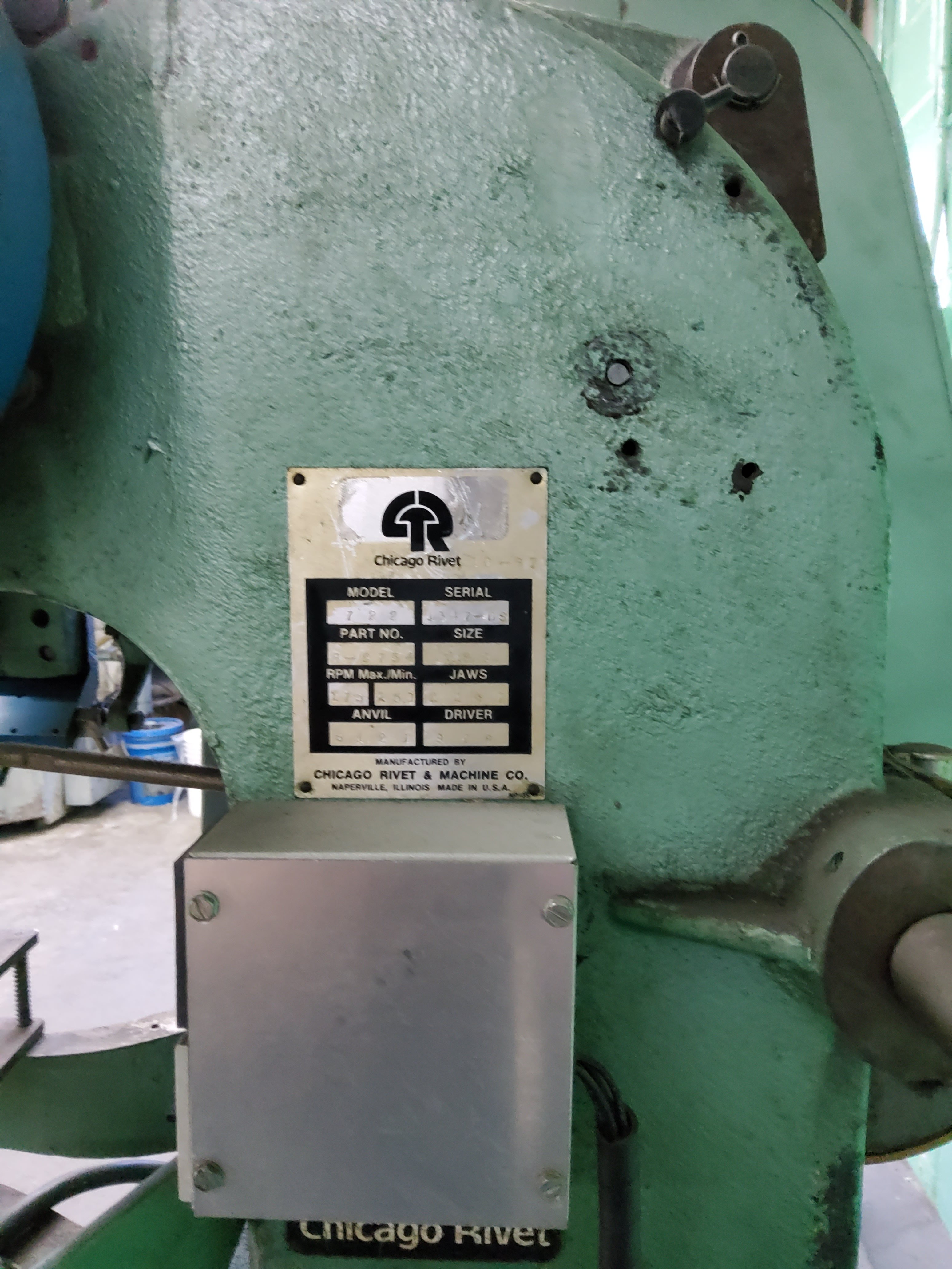 Chicago #722, double rivet machine, S/N 1347-DS - Image 5