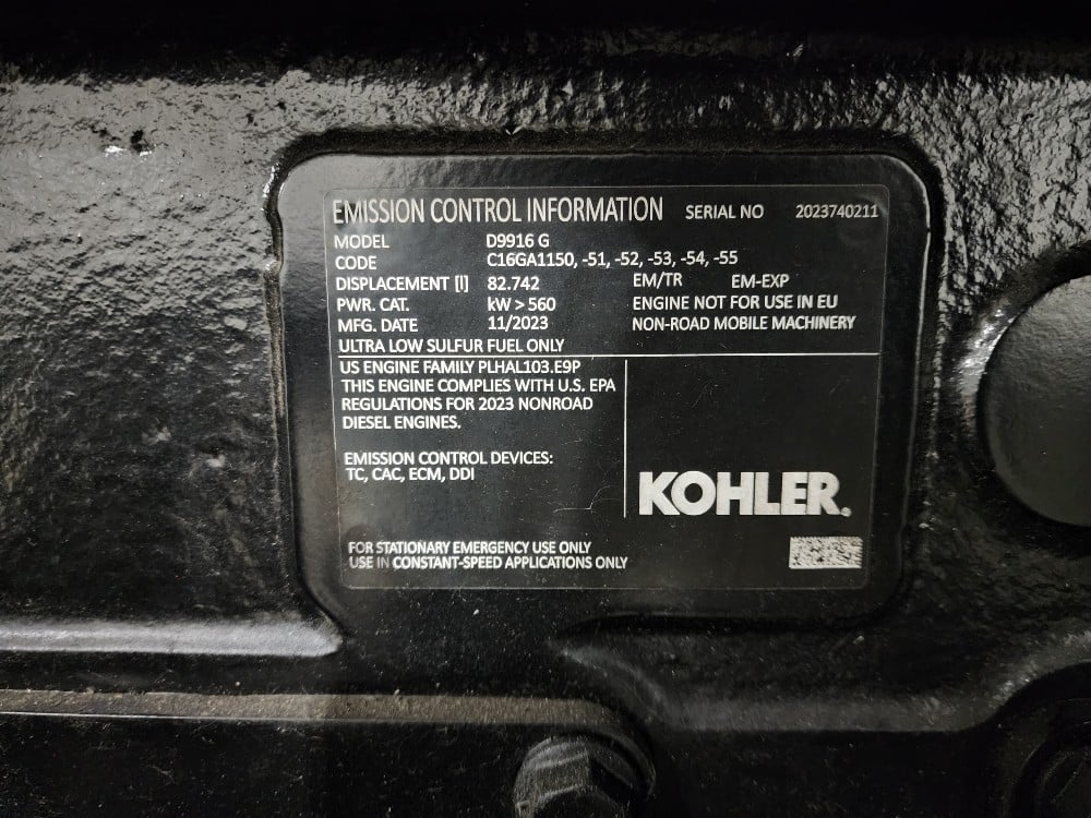 3250 KW Kohler #KD3250, diesel generator, 480 Volts, Tier 2, In stock, Warranty, new - Image 7