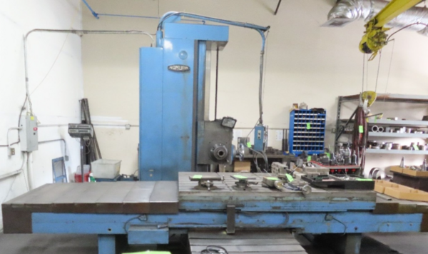 4" Nomura #B-100BT-2SP, horizontal boring mill, 39" X, 53" Y, 20 HP, 1200 RPM, 78.7"x48"tbl., 26.5"spdl table - Image 2