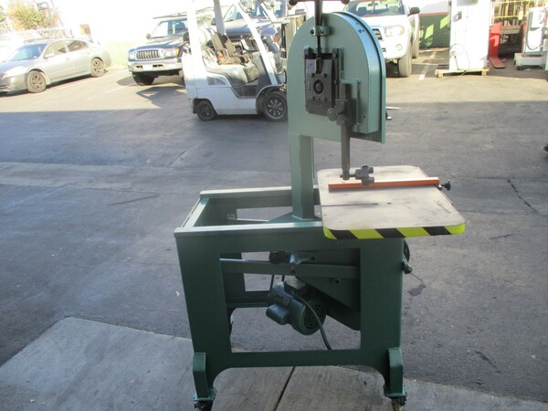 8.5" x 14.5" Roll-In #EF1459, gravity feed vertical band saw, casters - Image 5