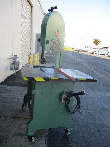 8.5" x 14.5" Roll-In #EF1459, gravity feed vertical band saw, casters - Image 6