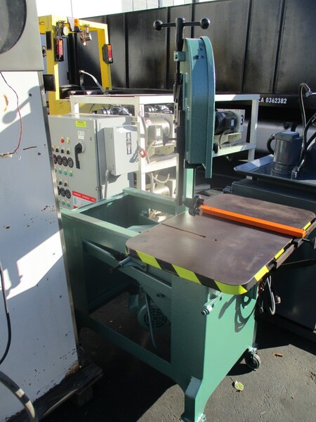 8.5" x 14.5" Roll-In #EF1459, gravity feed vertical band saw, casters - Image 10