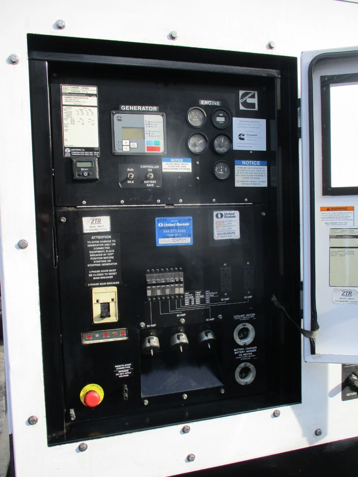 100 KW Cummins #C100D6R, mobile / towable diesel generator set, 277/480 Volts, 3-phase, QSB5-G4 NR3 engine - Image 9