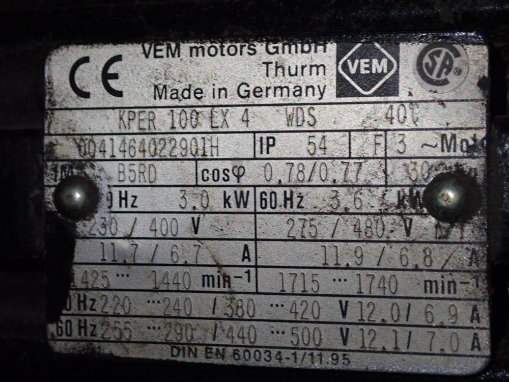 Crimper, Custom Crimp, 3/3.6 kW, 1425-1740 RPM, 230-480 V - Image 8