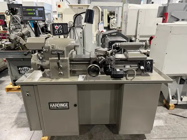 11" x 18" Hardinge #HLV-H, precision tool room lathe, 1.25" hole, Mitutoyo 2-Axis digital read out, 1988 - Image 2