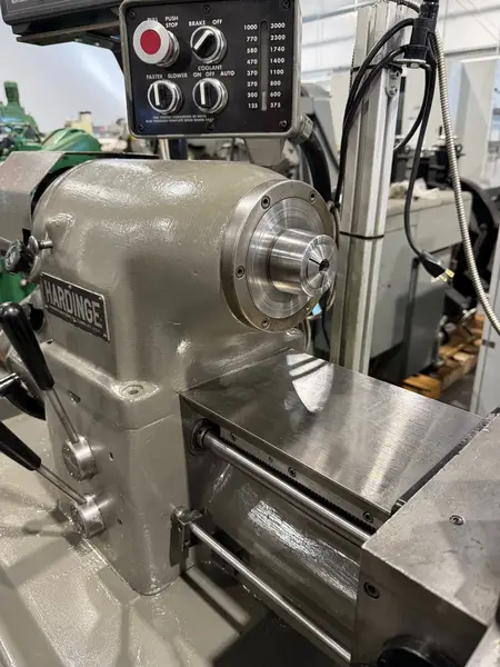 11" x 18" Hardinge #HLV-H, precision tool room lathe, 1.25" hole, Mitutoyo 2-Axis digital read out, 1988 - Image 8