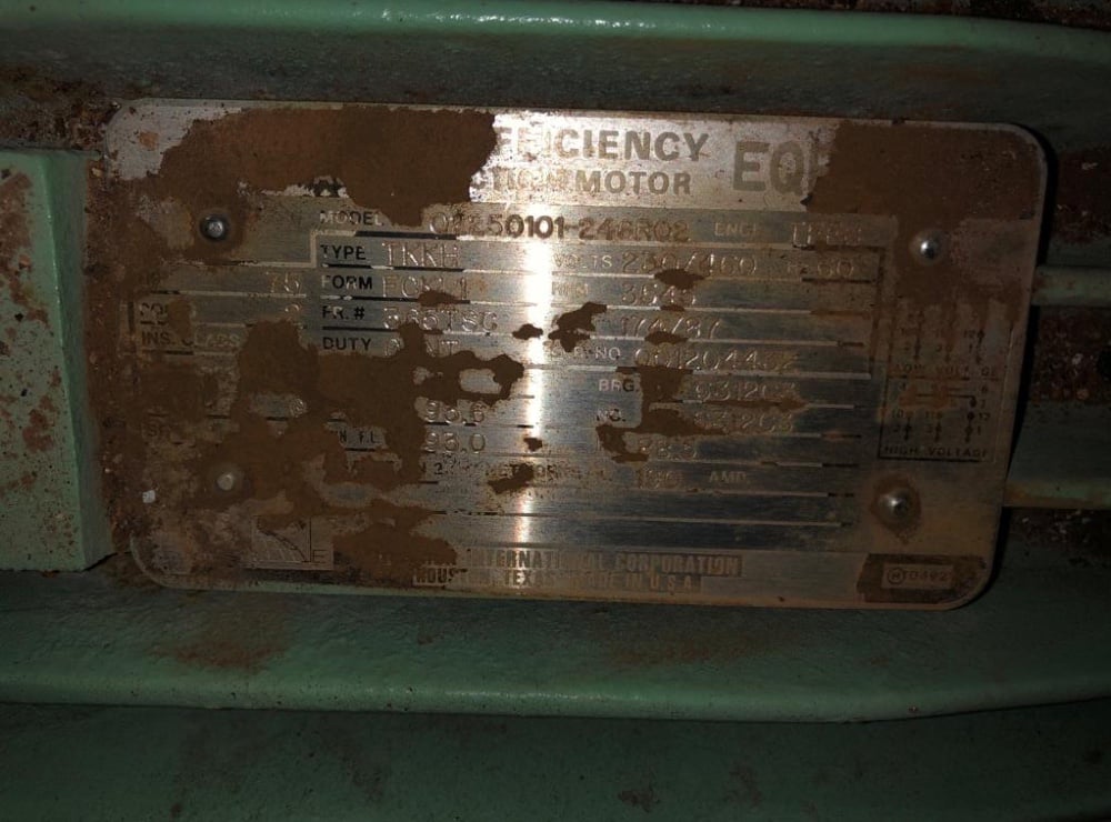 1340 cfm, Sullair #VS25-75 water cooled, rotary screw vacuum pump system, 480 V., 75 HP - Image 4