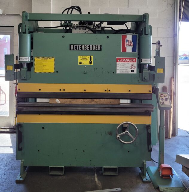 70 Ton, Betenbender #6-70T, hydraulic press brake, 6' overall, 72" between housing, 8" stroke, 4-way die & - Image 1