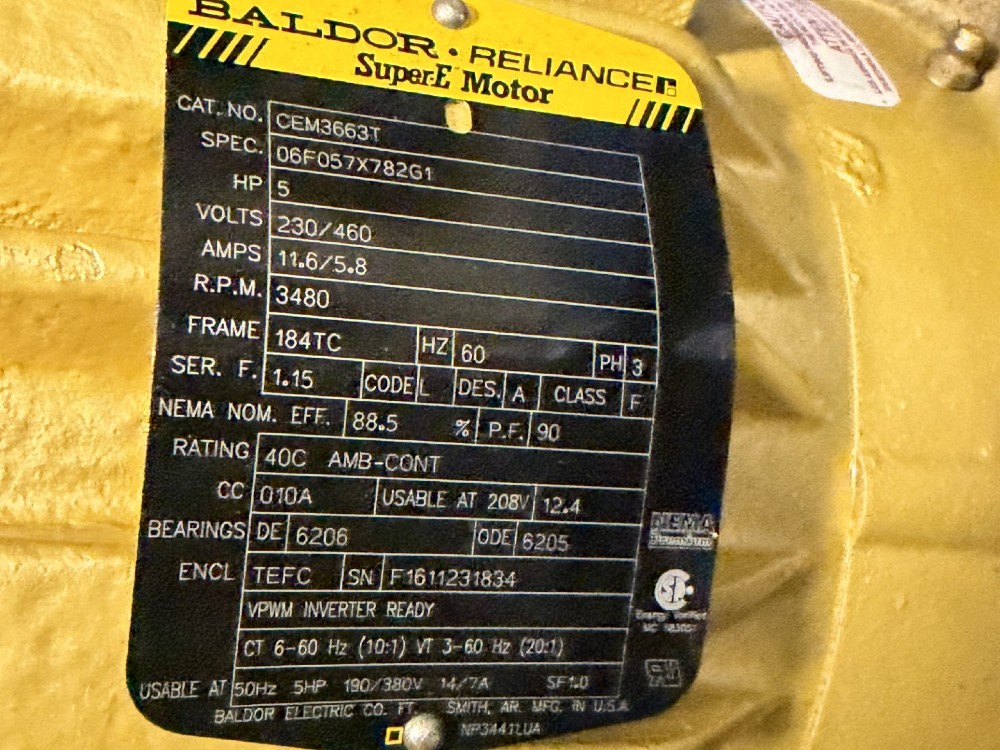 Donaldson #TBI-ARR-4V, blower, NYB, 5 HP, 2017 - Image 3
