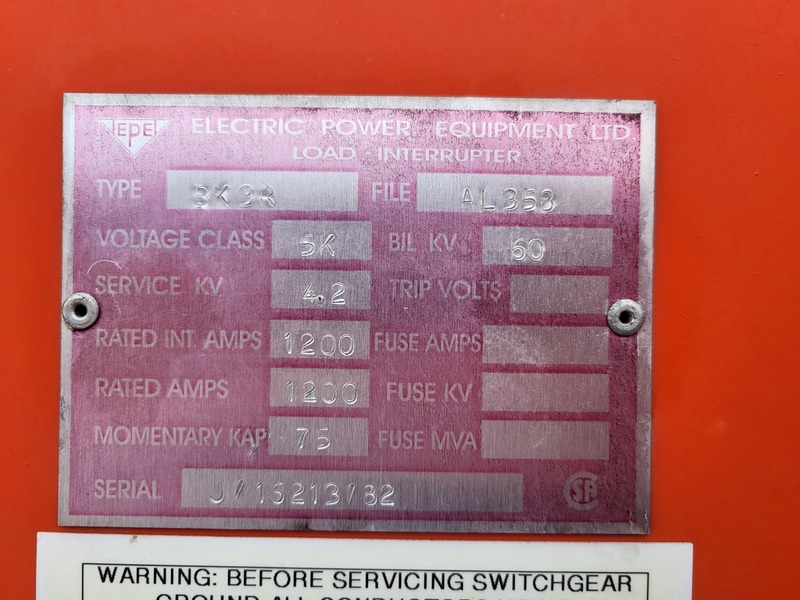 500 KVA 4160 Primary, 600Y/347 Secondary, Boundary Electric Pad-Mounted Substation Transformer, 2000 - Image 4