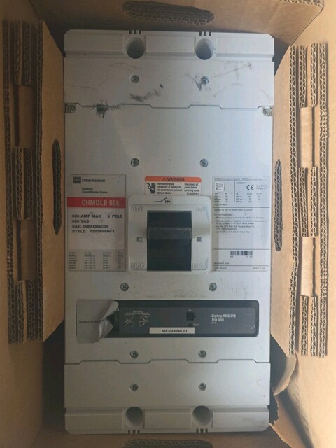800 Amps, Cutler Hammer #CHMDL3800F, Circuit Breaker, 3 Pole, 600 VAC - Image 1