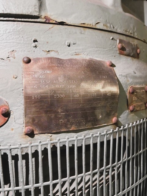 150 HP 1185 RPM General Electric, Frame 504WP, Electric Motor, 2300 Volts - Image 2