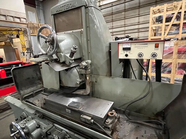 Mattison #1236, Reciprocating Surface Grinders, 12" x 26" table, 15 HP, 20" x 3" wheel, 220 V., coolant - Image 6