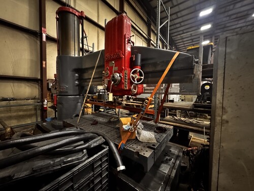 10' -26" Carlton #5A, Radial Drill, 4' 9" width x 10' 6" L working surface of base, 4" spindle diameter - Image 5