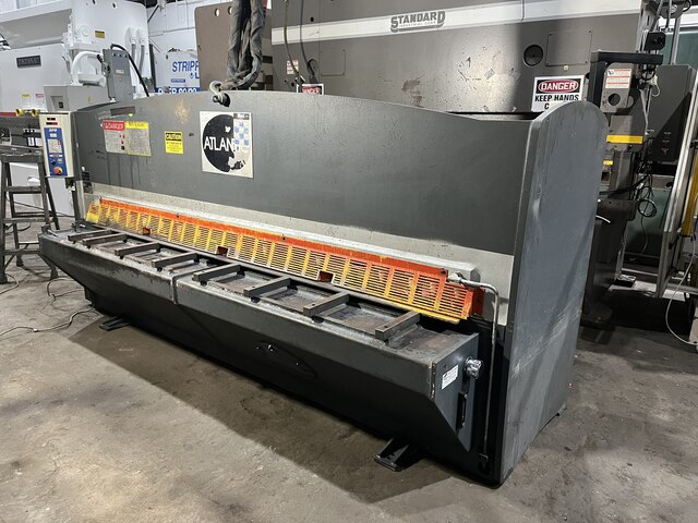 1/4" x 10' Atlantic #HDE-101/4, Hydraulic Power Squaring Shear, 39" backgauge, 10-25 SPM, 1"-3" angle - Image 1