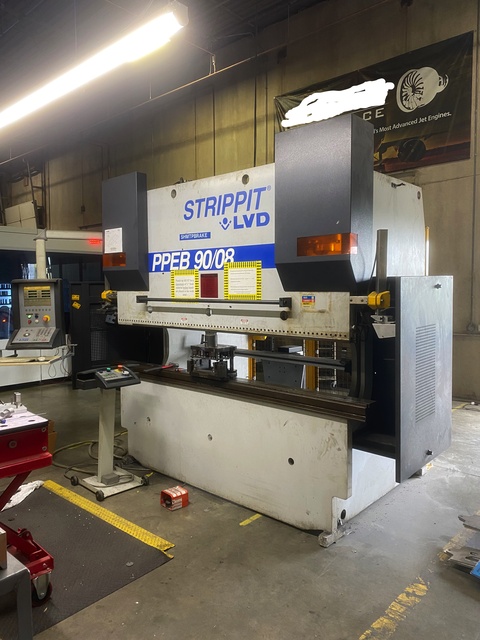90 Ton, LVD #PPEB Cadman, CNC hydraulic press brake, 8.2'OA, 80" between housing, 7.9"stroke, 12 HP - Image 1