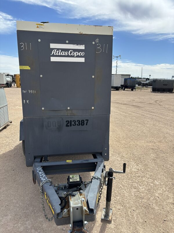 100 KW Atlas Copco #QAS 125, portable diesel generator set, multi-volt, 3-phase, John Deere 4045HFG06A diesel - Image 3