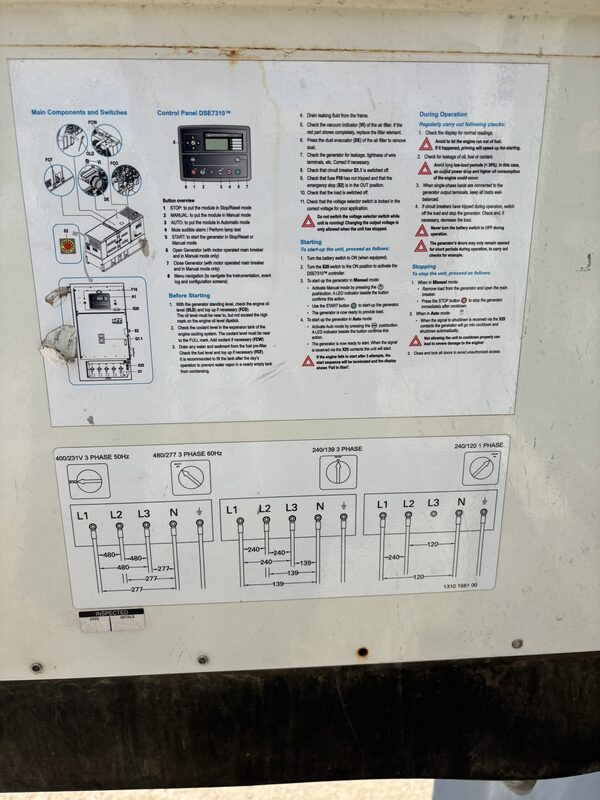 100 KW Atlas Copco #QAS 125, portable diesel generator set, multi-volt, 3-phase, John Deere 4045HFG06A diesel - Image 5