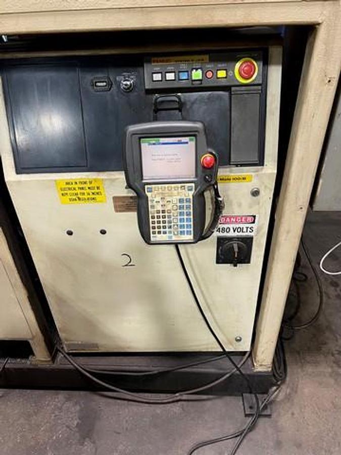Fanuc, dual robotic welding cell, (2) Fanuc ArcMate 100iB 6-Axis robot, (2) Fanuc RJ3iB Control, teach - Image 4