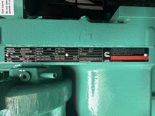 750 KW Cummins #DQCB, diesel generator set, 277/480 Volts, 1220 HP @ 1800 RPM, QSK23-G7 engine, EPA Tier 2 - Image 6