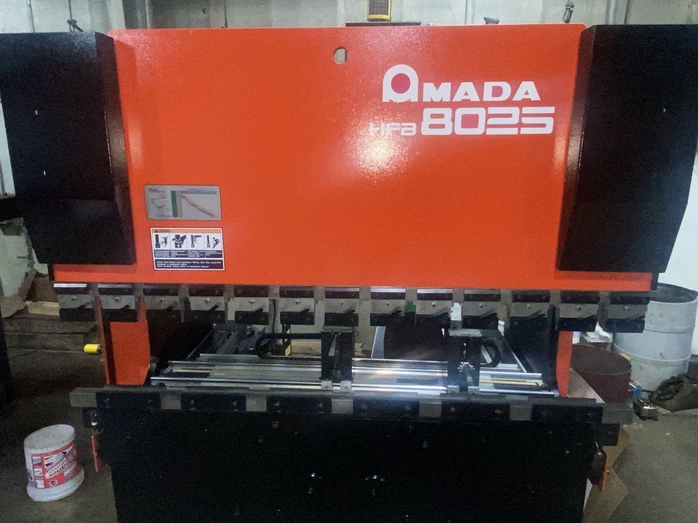 88 Ton, Amada #HFB-8025, CNC poress brake, 8.3'OA, 83" between housing, 7.8" stroke, 16.5" throat, 18.5" - Image 1