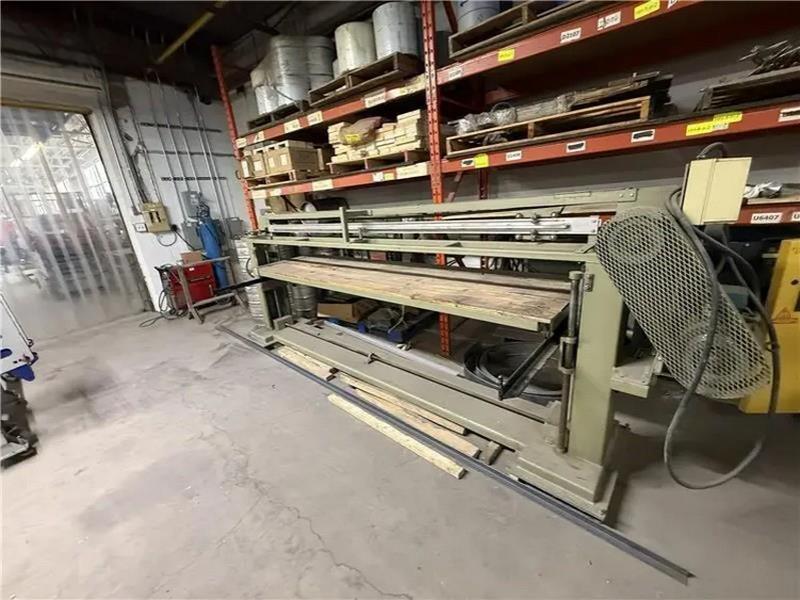 Progress #PMC-312-6, manual stroke sander, 10' x 30' sliding table, 24" vertical opening, 6" x 312" abrasive - Image 1