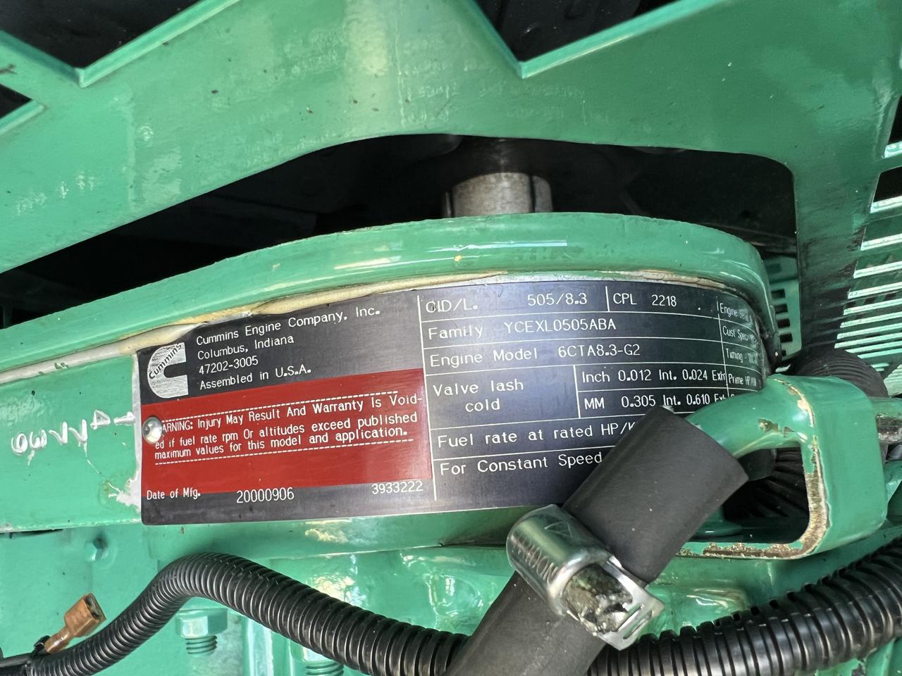 150 KW Onan/Cummins #DGFA-4487690, Generator Set, Sound Attenuated Enclosure, 8.3 Liter Cummins Engine, 252 - Image 6
