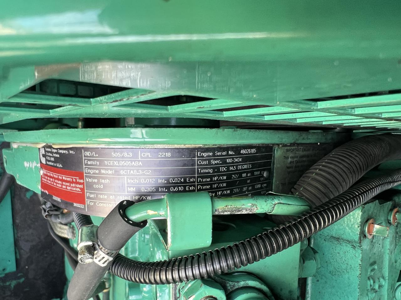150 KW Onan/Cummins #DGFA-4487690, Generator Set, Sound Attenuated Enclosure, 8.3 Liter Cummins Engine, 252 - Image 7