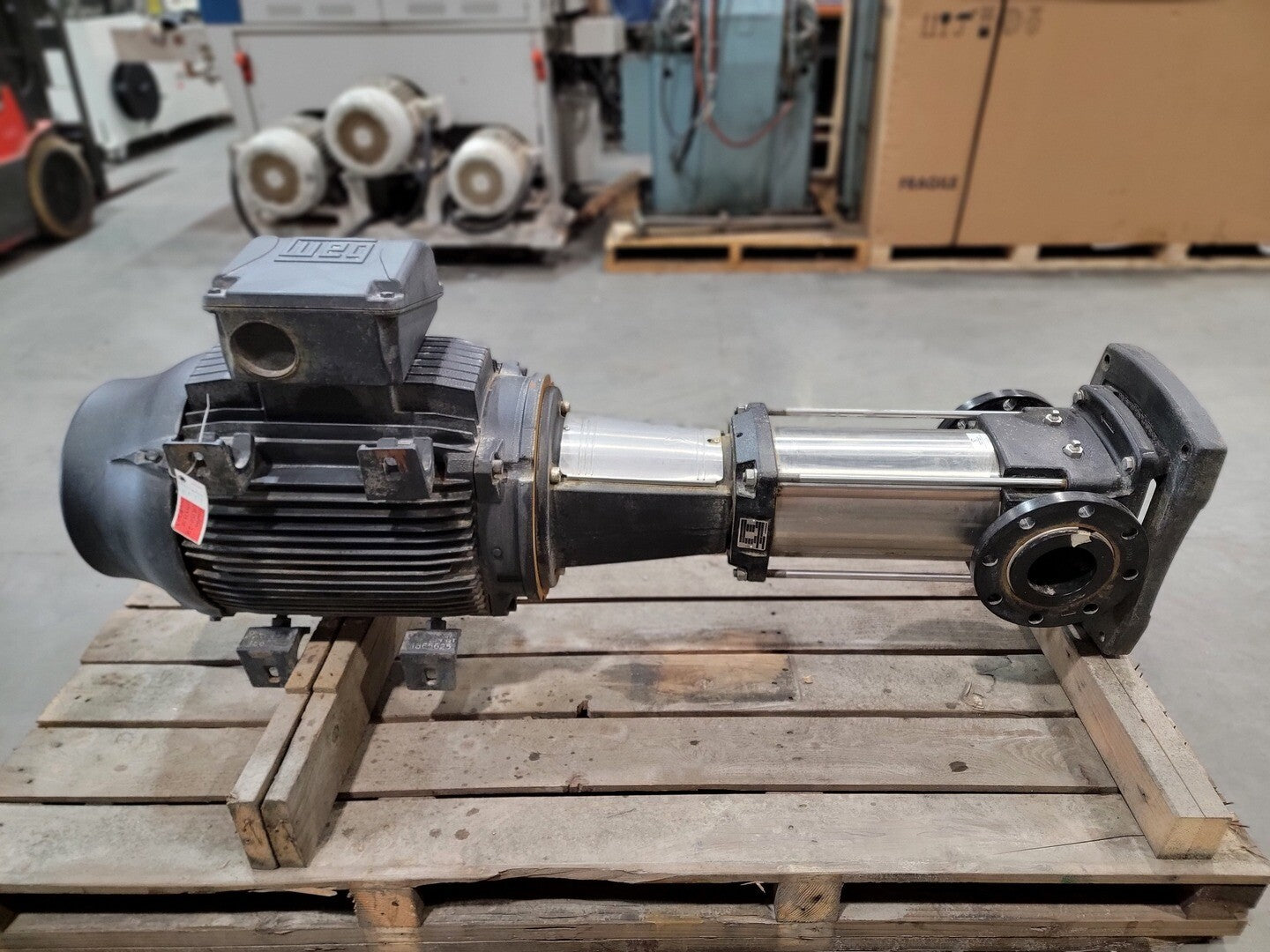 Grundfos #CR150, Vertical Multistage Centrifugal Pump, 3550 RPM, 60 HP WEG W22 motor - Image 1