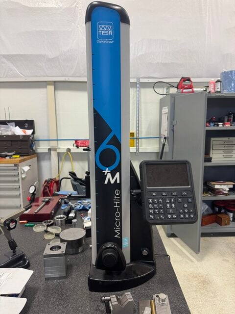 Tesa #Micro-Hite+M, motorized height gauge, probe set, rolling table, 2024 - Image 1
