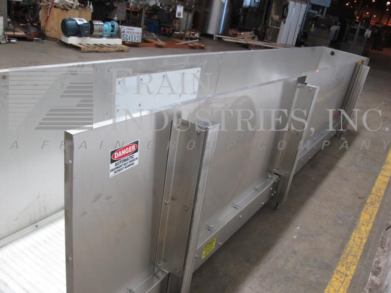 24" wide x 15' long, Kamflex #810, Stainless Steel live bottom accumulation trough, .75 HP drive, 30" high - Image 2