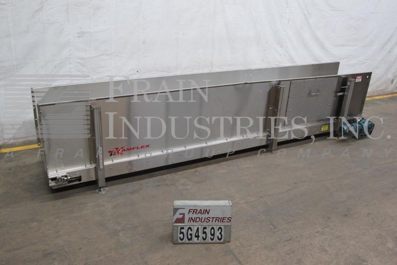 24" wide x 15' long, Kamflex #810, Stainless Steel live bottom accumulation trough, .75 HP drive, 30" high - Image 5
