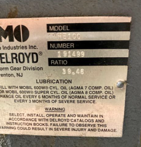 Delroyd #HE100, 39.49 ratio, unused surplus - Image 2