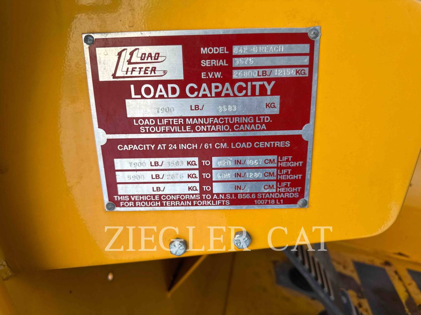 Load Lifter Mfg. Ltd. 842-G, Telehandler, 2444 hours, S/N: 3575, 2014 - Image 6