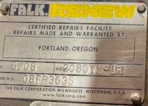 300 HP @ 1150 RPM, Falk #2080Y1-LR, 3.13 ratio, rebuilt - Image 2