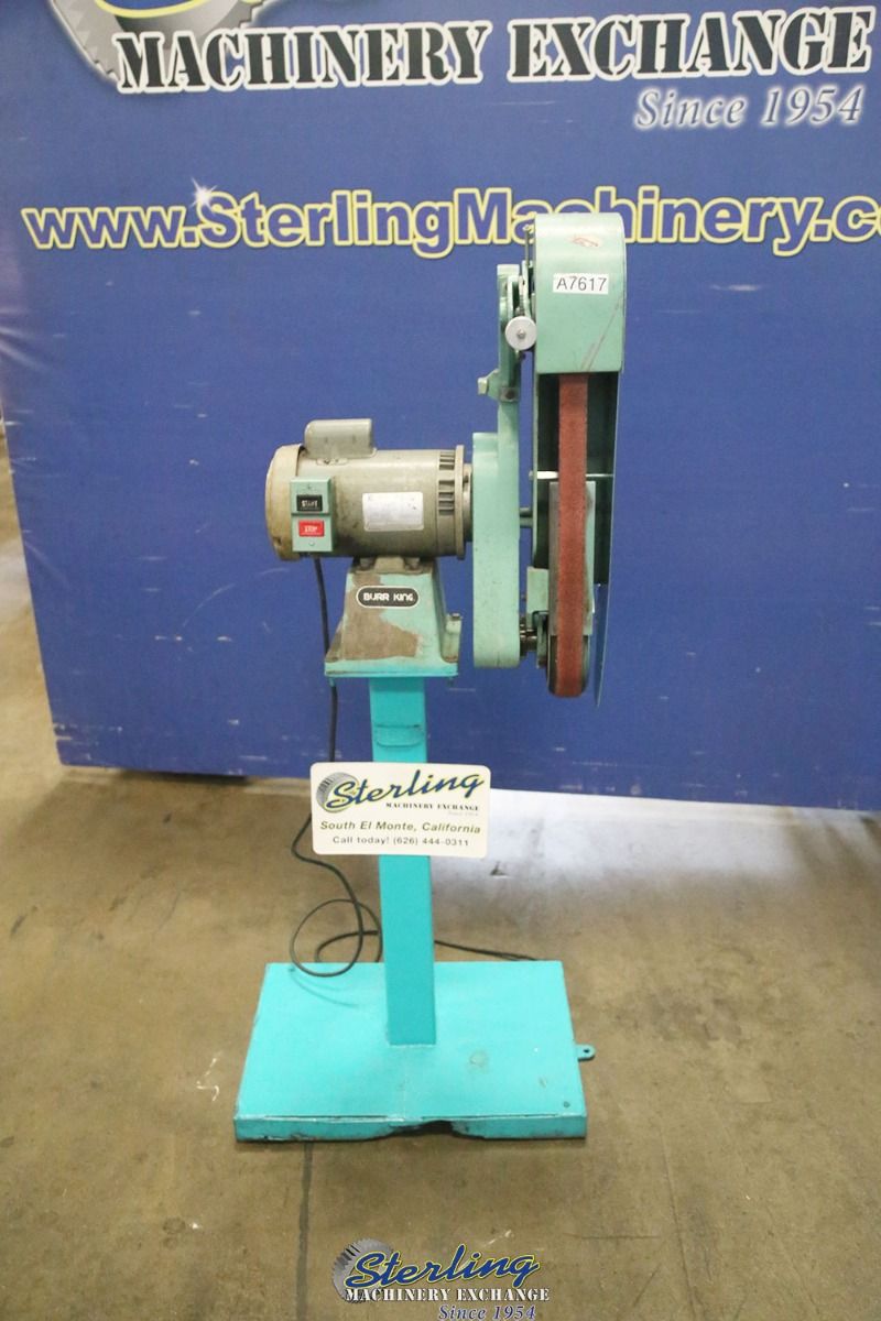 2.5" x 60" Burr King #960-250, belt sander, 1.5 HP, stand - Image 1