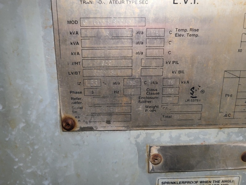 75 KVA 600 Primary, 600Y/347 Secondary, Delta Dry Type Distribution Transformer, Nema 3R - Image 2