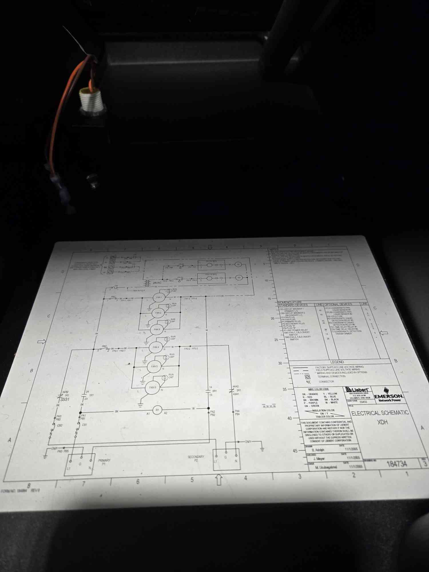 Liebert #XDH32DKP-0, Horizontal Row Cooler, 6 Fan, 30 KW, 120 Volts, 1PH, 2008 (11 available) - Image 6