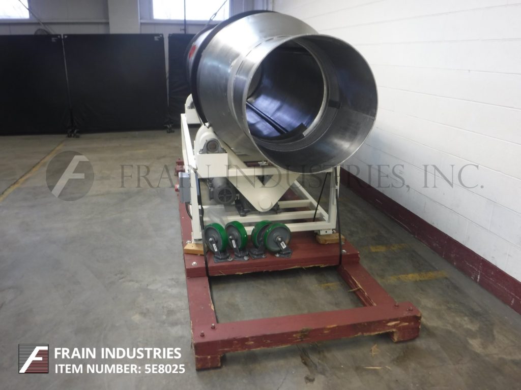 Stainless Steel, continuous, cylindrical drum for coating, 36" ID x 102" L coating chamber, (4) 1" H baffles - Image 3