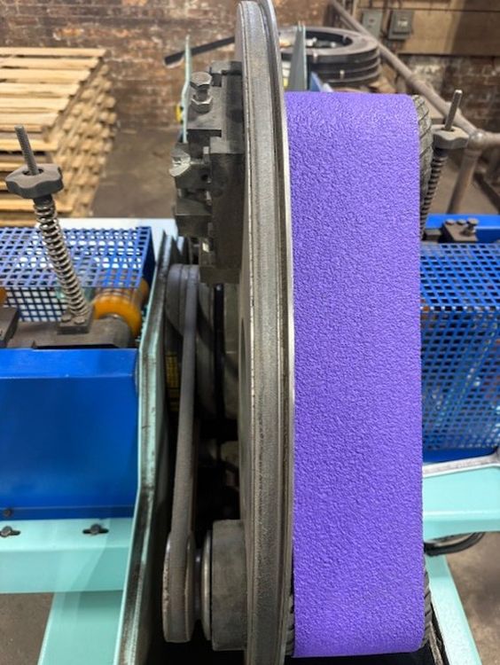 4.72" x 78.74" Brusa & Garboli #LT130, planetary orbital abrasive belt grinding & polishing machine with wet - Image 6