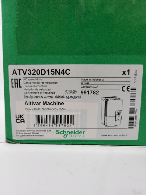 20 HP RPM Schneider Electric #Altivar-320, ATV320D15N4C, Variable Speed Drive, 15 KW, 3PH, 380/500 Volts - Image 2