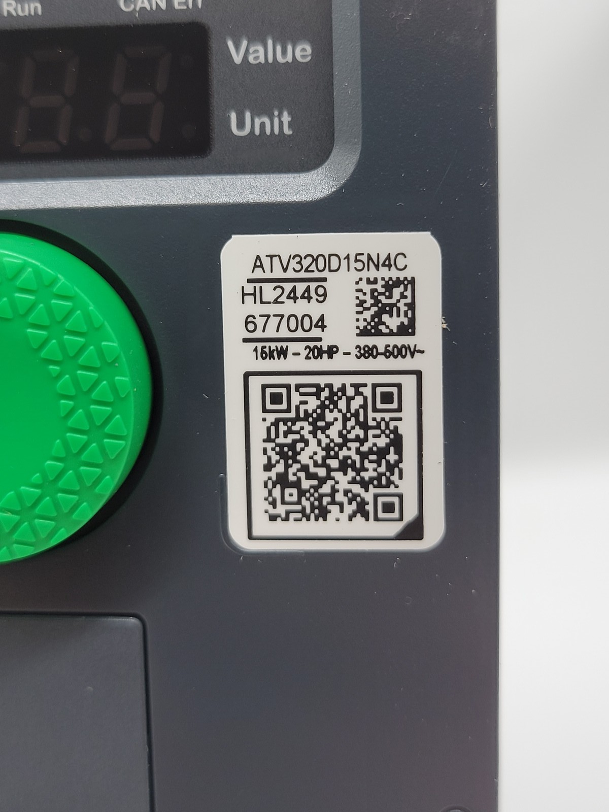 20 HP RPM Schneider Electric #Altivar-320, ATV320D15N4C, Variable Speed Drive, 15 KW, 3PH, 380/500 Volts - Image 3
