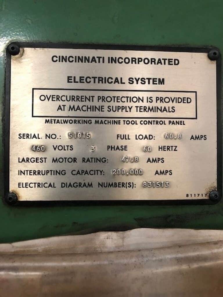 1/2" x 20' Cincinnati #4SE20, hydraulic shear, 60" powered back gauge, 23 hold downs, 1998 - Image 6