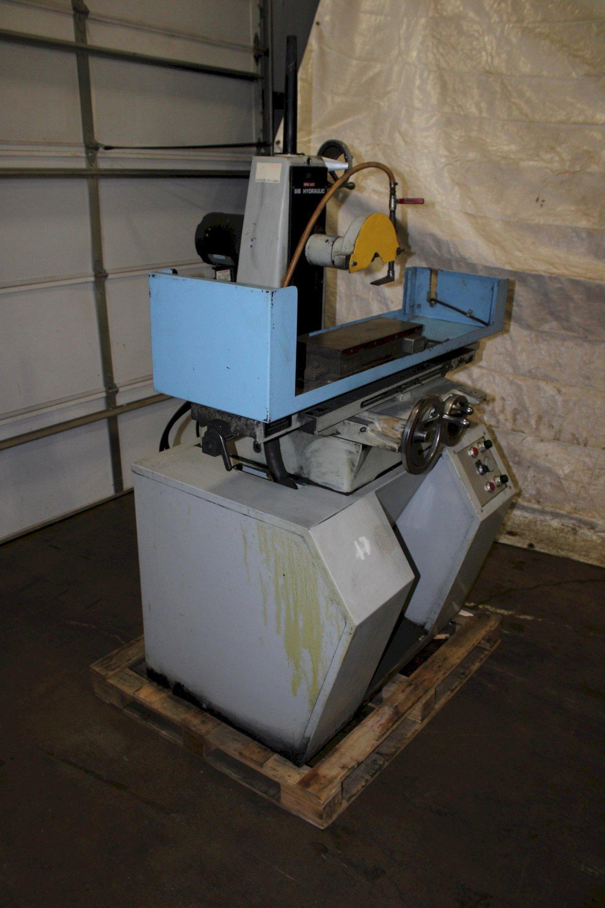 6" x 18" Harig, surface grinder, 8" x 1.25" x 1.25" wheel, hydraulic table, manual down feed, coolant - Image 3