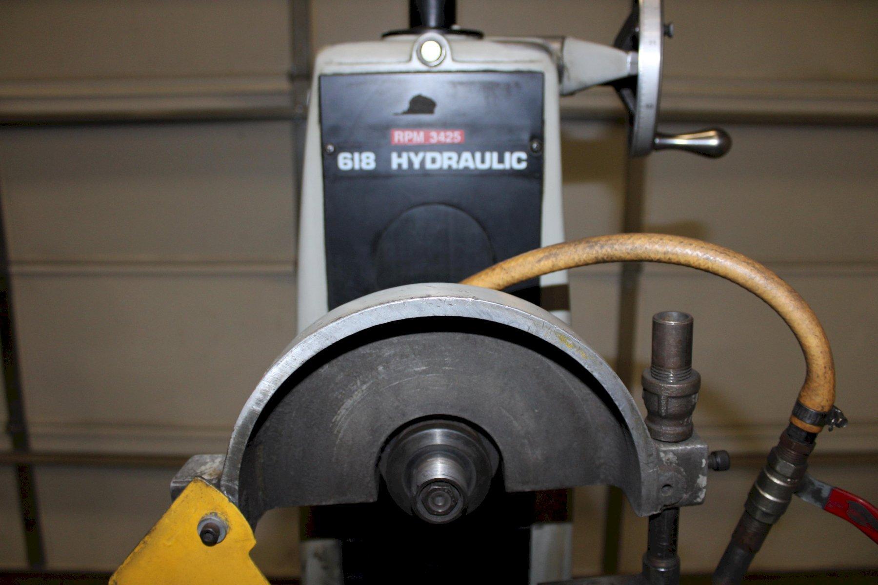 6" x 18" Harig, surface grinder, 8" x 1.25" x 1.25" wheel, hydraulic table, manual down feed, coolant - Image 7