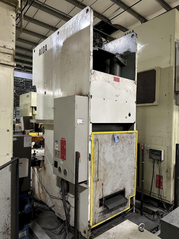 220 Ton, Aida #NC1-2000(2), single crank gap frame press, 9.84" stroke, 17.72"Shut Height, 4.33"ram adj. - Image 5