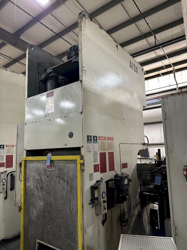 220 Ton, Aida #NC1-2000(2), single crank gap frame press, 9.84" stroke, 17.72"Shut Height, 4.33"ram adj. - Image 5