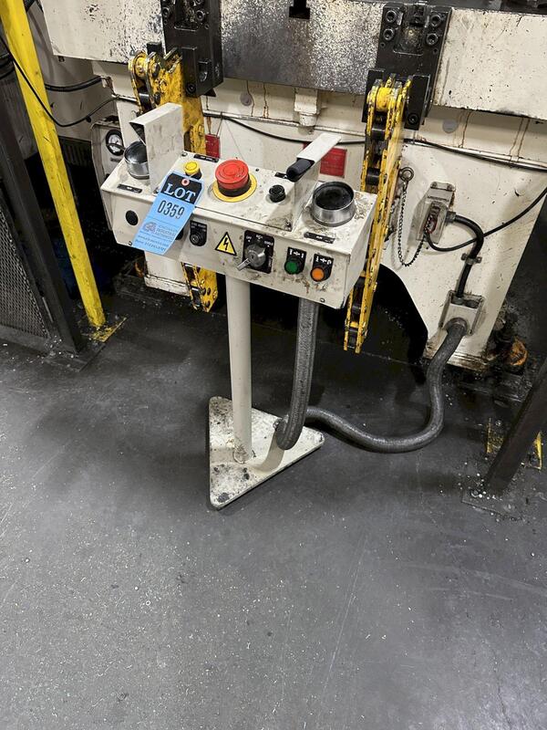220 Ton, Aida #NC1-2000(2), single crank gap frame press, 9.84" stroke, 17.72"Shut Height, 4.33"ram adj. - Image 9